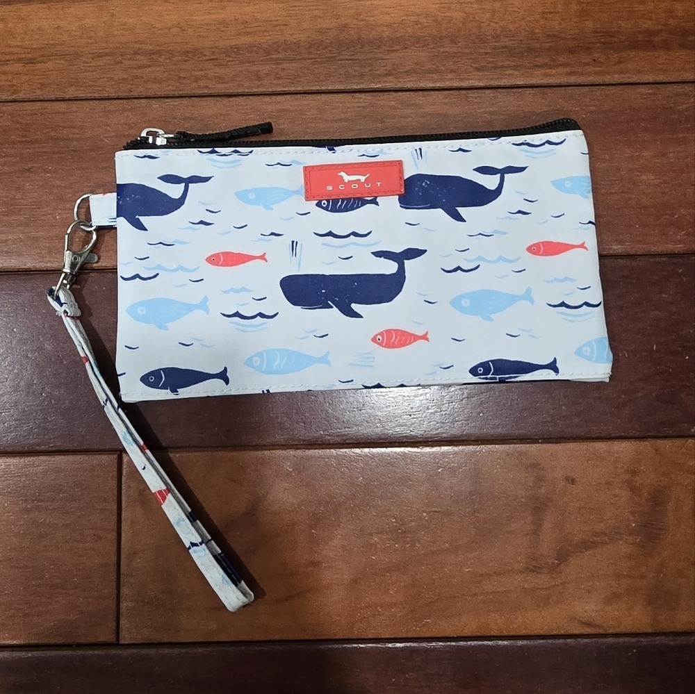 Scout Whale Ocean Wristlet